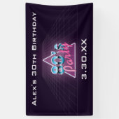Retro 80-partijbanner spandoek (Verticaal)