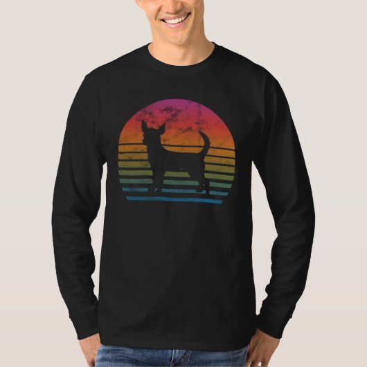 Retro 80 S Chihuahua Sweat Crop Top (Voorkant)