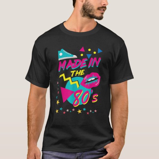 Retro 80 s T shirt Made in the eighties 19 (Voorkant)