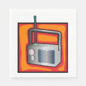 Retro 80er Pop Art Radio Levendig Retro Servet (Voorkant)
