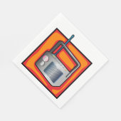 Retro 80er Pop Art Radio Levendig Retro Servet (Hoek)