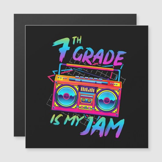 Retro 80s 7e klas is mijn ding terug naar school (Voorkant / Achterkant)