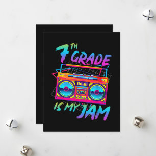 Retro 80s 7e klas is mijn ding terug naar school feestdagenkaart