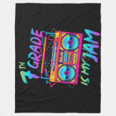 Retro 80s 7e klas is mijn ding terug naar school fleece deken (Voorkant)