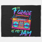 Retro 80s 7e klas is mijn ding terug naar school fleece deken (Voorkant (Horizontaal))
