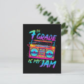 Retro 80s 7e klas is mijn ding terug naar school kaart (Staand voorkant)