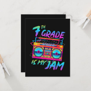 Retro 80s 7e klas is mijn ding terug naar school kaart