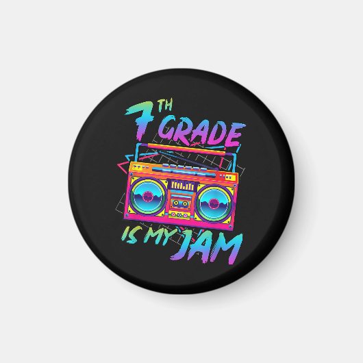 Retro 80s 7e klas is mijn ding terug naar school magneet (Voorkant)