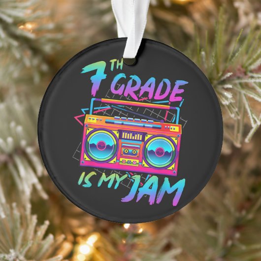 Retro 80s 7e klas is mijn ding terug naar school ornament (Boom)