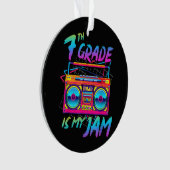 Retro 80s 7e klas is mijn ding terug naar school ornament (voorkant)