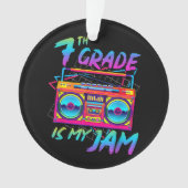 Retro 80s 7e klas is mijn ding terug naar school ornament (voorkant)