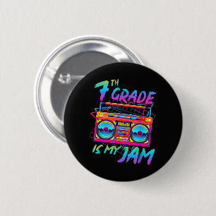 Retro 80s 7e klas is mijn ding terug naar school ronde button 5,7 cm