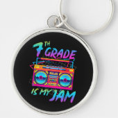 Retro 80s 7e klas is mijn ding terug naar school sleutelhanger (Voorkant)