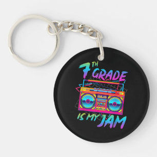 Retro 80s 7e klas is mijn ding terug naar school sleutelhanger