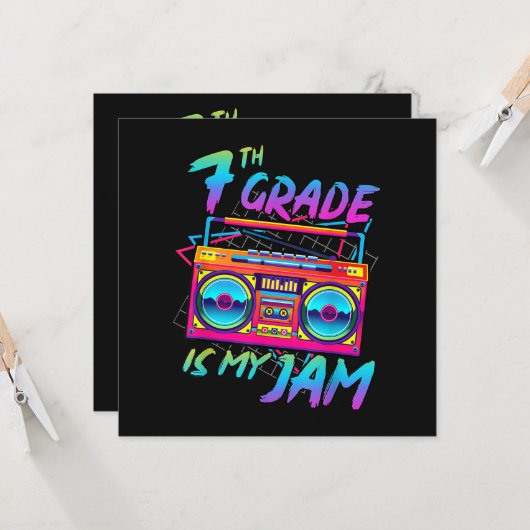Retro 80s 7e klas is mijn favoriet terug naar scho (Voorkant / Achterkant in situ)