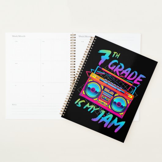 Retro 80s 7e klas is mijn favoriet terug naar scho planner (Display)