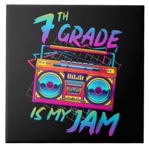 Retro 80s 7e klas is mijn favoriet terug naar scho tegeltje