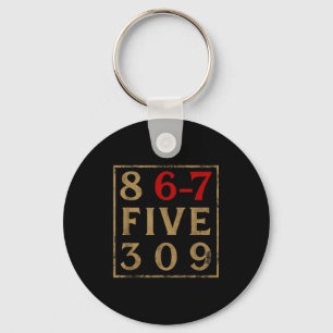 Retro 80s 867 Vijf 309 Grappige Retro Gen Alpha-me Sleutelhanger