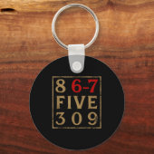 Retro 80s 867 Vijf 309 Grappige Retro Gen Alpha-me Sleutelhanger (Voorkant)