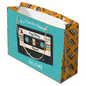 Retro 80's 90 Cassettebandje Music Birthday Party Groot Cadeauzakje (Achterkant Gekanteld)
