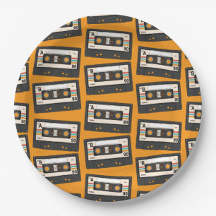 Retro 80's 90 Cassettebandje Music Birthday Party Papieren Bordje