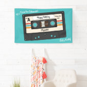 Retro 80's 90 Cassettebandje Music Birthday Party Spandoek (Insitu)