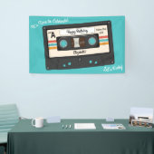 Retro 80's 90 Cassettebandje Music Birthday Party Spandoek (Beurs)