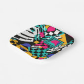 Retro 80s 90s Abstracte Party Borden Papieren Bordje (Gebogen)