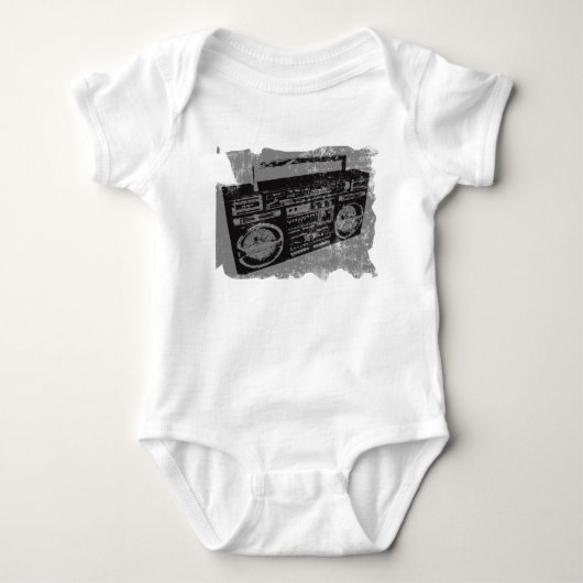 RETRO 80'S 90'S BOOMBOX ROMPER (Voorkant)
