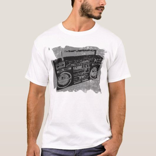 RETRO 80'S 90'S BOOMBOX T-SHIRT (Voorkant)