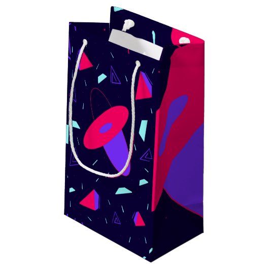 Retro 80s/90s Gift Bag Klein Cadeauzakje (Achterkant Gekanteld)