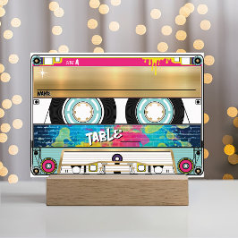 Retro 80's 90's Hip Hop Gold Cassettebandje Weddin Plaatskaartje