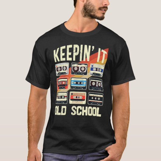 Retro 80s 90s houdt het oude  Kasset van de School T-shirt (Voorkant)