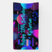 Retro 80's 90's Memphis Geometrisch Spandoek (Verticaal)
