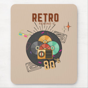 Retro 80s/90s Muziek CD Hoesje Design Muismat