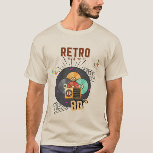 Retro 80s/90s Muziek CD Hoesje Design T-shirt