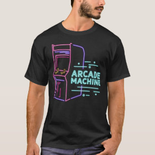 Retro 80s 90s Neon Arcade Machine Arcade Cabinet T-shirt