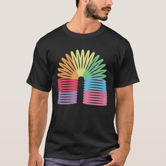 Retro 80s 90s Neon Rainbow Spring T-shirt (Voorkant)