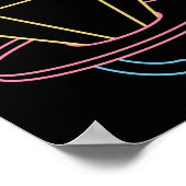 Retro 80s 90s Neon Ring Pop Snoep Poster (Hoek)