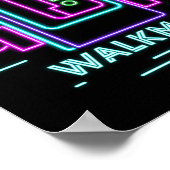 Retro 80s 90s Neon Walkman Poster (Hoek)