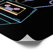 Retro 80s 90s Neon Walkman Poster (Hoek)