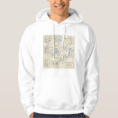 Retro 80s 90s Nostalgic Cassette Mix Tape Pattern Hoodie (Voorkant)