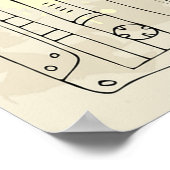 Retro 80s 90s Nostalgic Cassette Mix Tape Pattern Poster (Hoek)