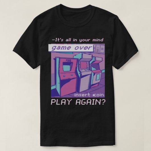 Retro 80s 90s Nostalgische Arcade Vaporwave esthet T-shirt (Design voorkant)