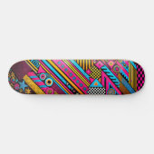 Retro 80s & 90s Skateboard Deck – Vetgedrukte kleu (Horizontaal)
