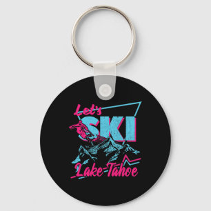 Retro 80s 90s Skikleding - Retro Lake Tahoe  Sleutelhanger