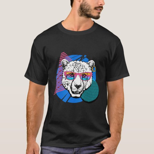 Retro 80's 90's Style Cat Theme 80's 90's Aestheti T-shirt (Voorkant)