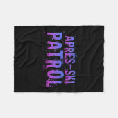 Retro 80s Apres Ski Patrol Fleece Deken (Voorkant (Horizontaal))