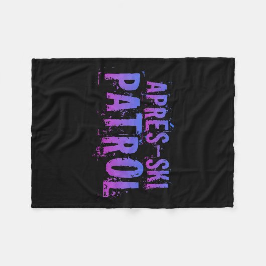 Retro 80s Apres Ski Patrol  Fleece Deken (Voorkant (Horizontaal))