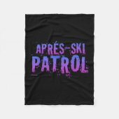 Retro 80s Apres Ski Patrol  Fleece Deken (Voorkant)